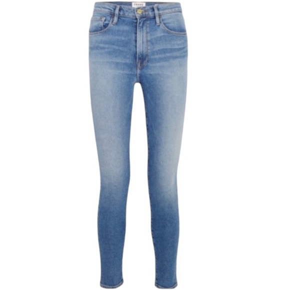 Frame Denim Ali High Rise Cigarette in Blue Opus Cropped Skinny size 28 - Picture 6 of 16